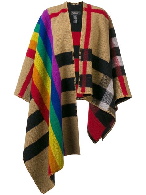 burberry rainbow vintage check poncho|burberry check codes.